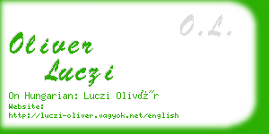 oliver luczi business card